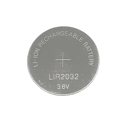 ถ่านกระดุมแบบชาร์จได้ LIR2032 3.6V Rechargeable Li-Ion Button Battery
