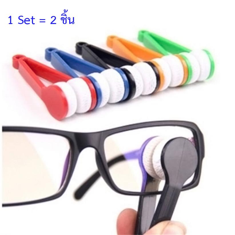ISHOWTIENDA แปรงมินิไมโครไฟเบอร์ Two-side สำหรับทำความสะอาดแว่นตา รุ่น : Glasses Cleaner Brush