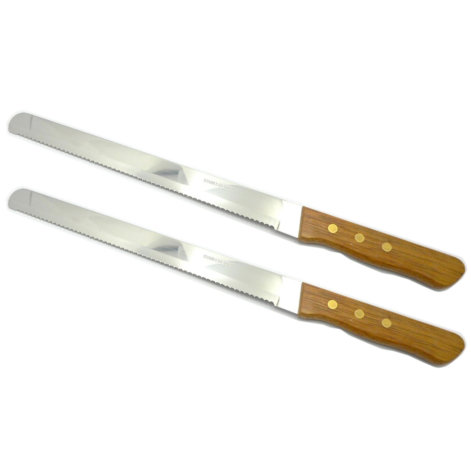 Urairak Stainless Steel มีดสำหรับตัดเค้ก และขนมปัง ใบมีด 9 นิ้ว 2 ชิ้น
