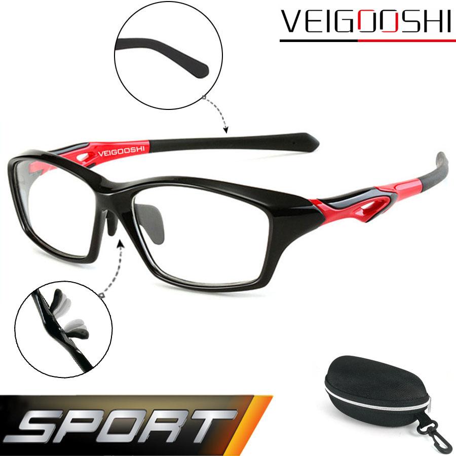 Sport Fashion แว่นตากีฬา รุ่น VEIGOOSHI TR 8021 ทรงสปอร์ต วัสดุ TR-90 เบาและยืดหยุนได้สูง ขาข้อต่อ ( สำหรับตัดเลนส์ ) กรอบแว่นตา แว่นสายตา แฟชั่น Eyewear Top Glasses