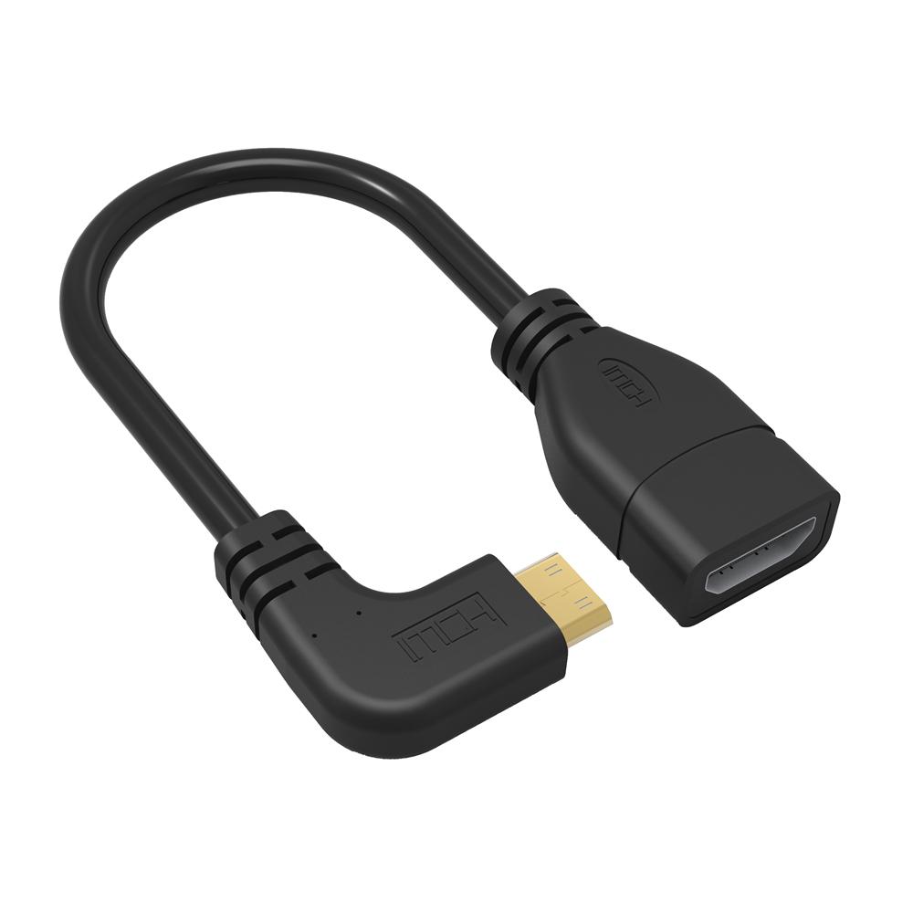 สายแปลง Mini HDMI to HDMI female cable ( 90 Degree Right Angled Gold Plated ) สำหรับ HDTV 1080p PS3 Evo HTC Vedio