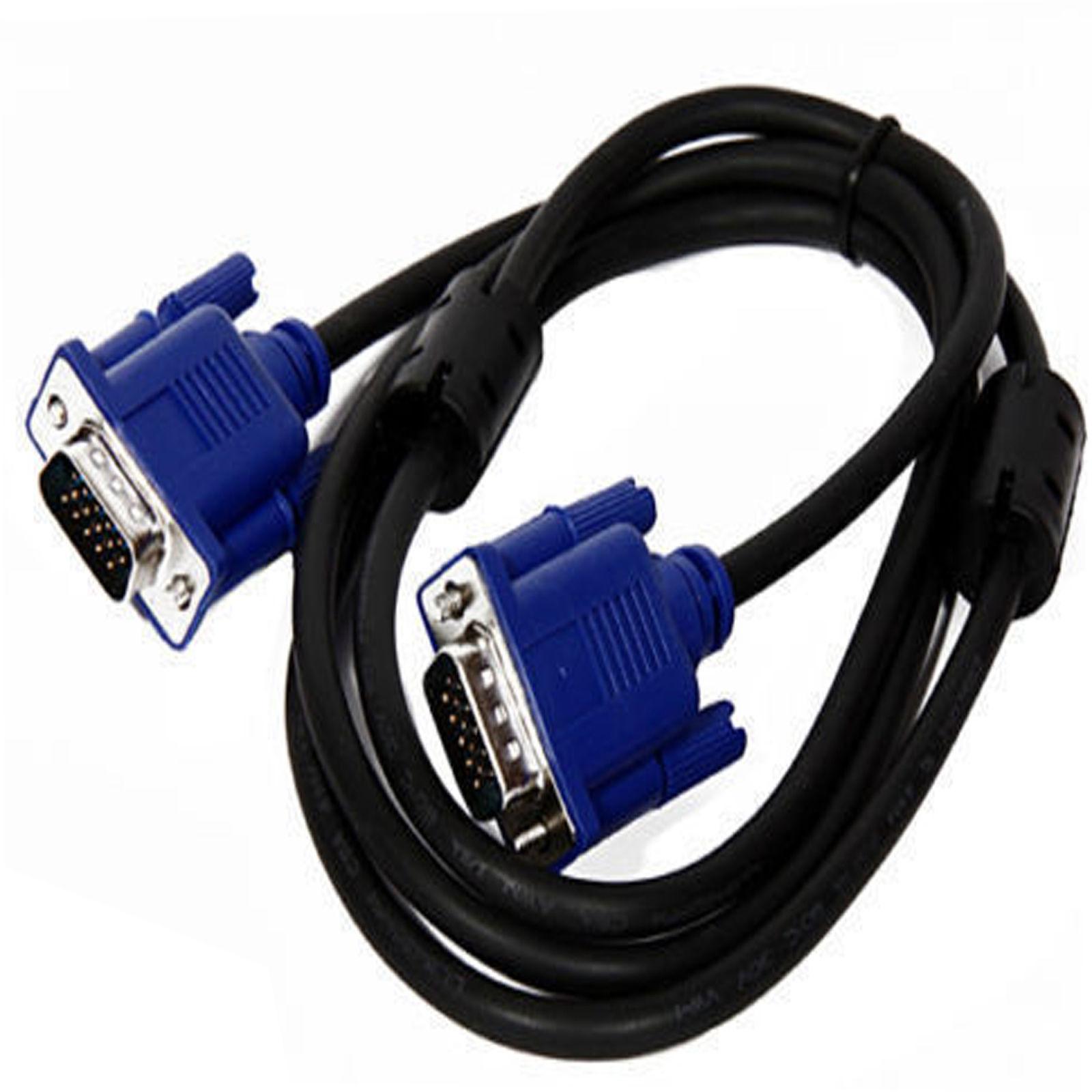 1.5m 15 Pin SVGA Super VGA M//M Male to Male Cable