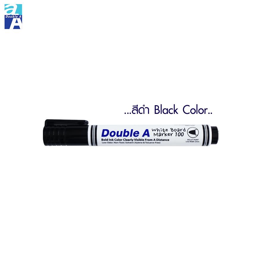 Double A Whiteboard Marker : ปากกาไว้ท์บอร์ด มี  4 สี (สีละ 1 กล่อง มี 12 ด้าม) แถม Memo Board 2 แผ่น