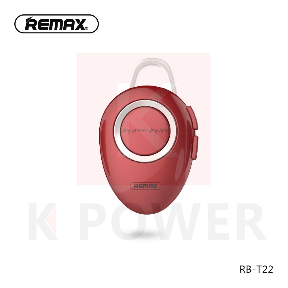Remax หูฟัง Single Bluetooth Headset หูฟังบลูทูธ หูฟังไร้สาย HIFI Sound 360° High-definition Sound Quality Bluetooth Version 4.2 รุ่น RB-T22