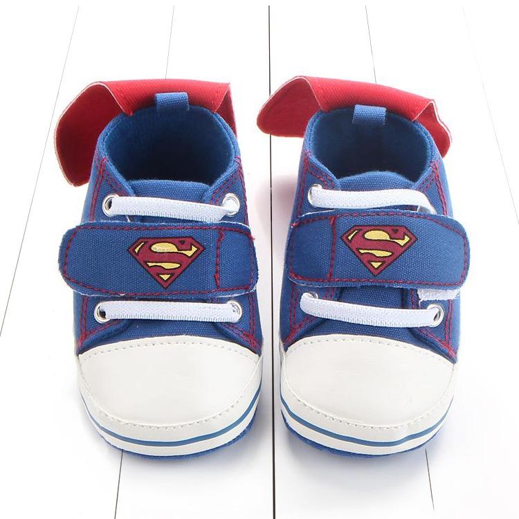 BBS รองเท้าเด็ก รองเท้าเด็กแรกเกิด รองเท้าผ้าใบเด็ก ลายSuperman
