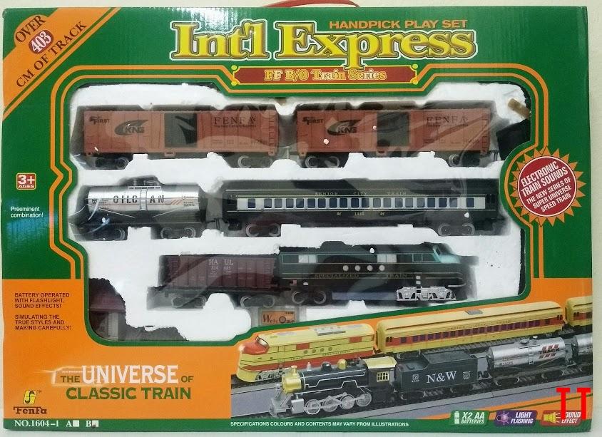 รถไฟ Int'l Express Classic Train กล่องใหญ่ รางยาว 4 เมตร มีเสียง มีไฟ