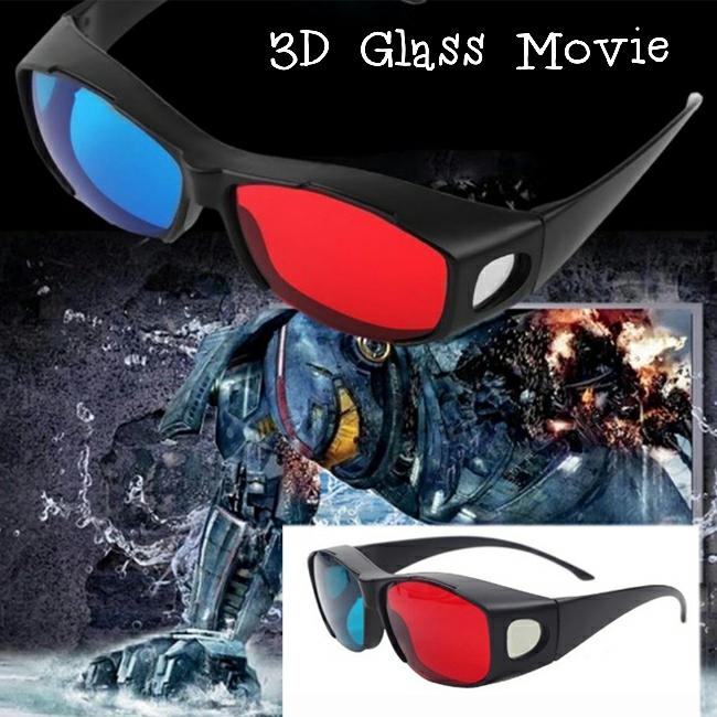 แว่นสามมิติ 3D Glasses แดงน้ำเงิน ดู เกม ภาพยนตร์ 3D youtube