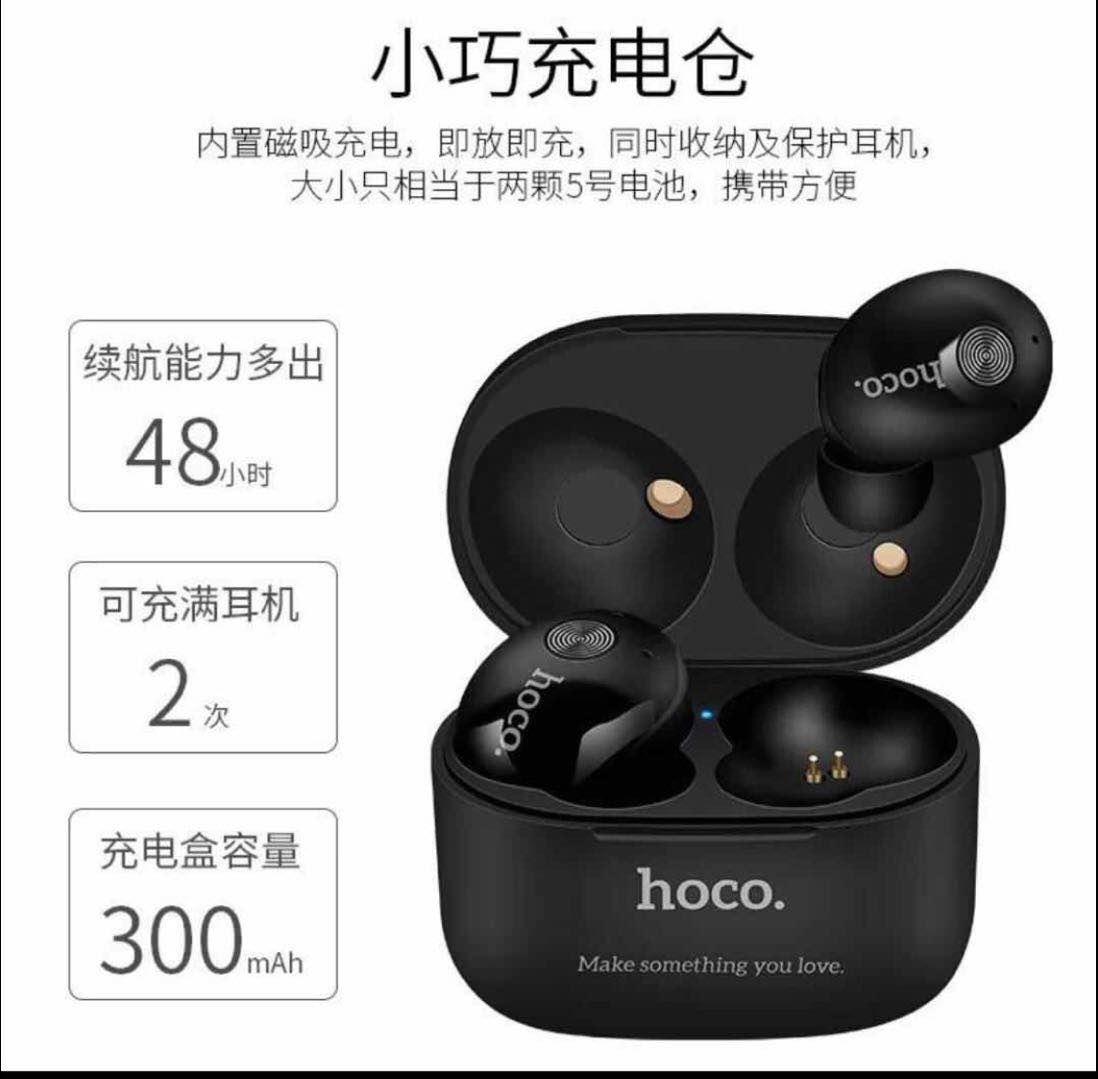 HOCO ES10 หูฟังTWS Ture Wireless Stereo Bluetooth Earbuds,Mini Cordfree Invisible Bluetooth 4.2 Wireless Earphone With Portable Charging & Noise Reduction