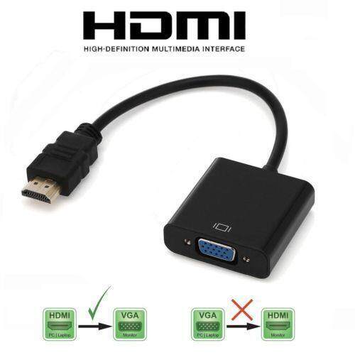HDMI To VGA/SVGA 15-pin D-sub Female Convertor Adapter White HD 1080P Monitor TV