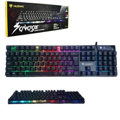 ดูภาพ Nubwo NK-18 คีย์บอร์ดเกมมิ่ง ปรับ โหมดไฟได้ 9 แบบ Savage Gaming keyboard black เพิ่มเติม Nubwo NK-18 คีย์บอร์ดเกมมิ่ง ปรับ โหมดไฟได้ 9 แบบ Savage Gaming keyboard black