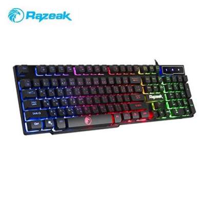ดูภาพ Razeak Backlighted Gaming keyboard รุ่น RK-8165 ไฟ LEDแสดงไฟรูปแบบ Rainbow เพิ่มเติม Razeak Backlighted Gaming keyboard รุ่น RK-8165 ไฟ LEDแสดงไฟรูปแบบ Rainbow