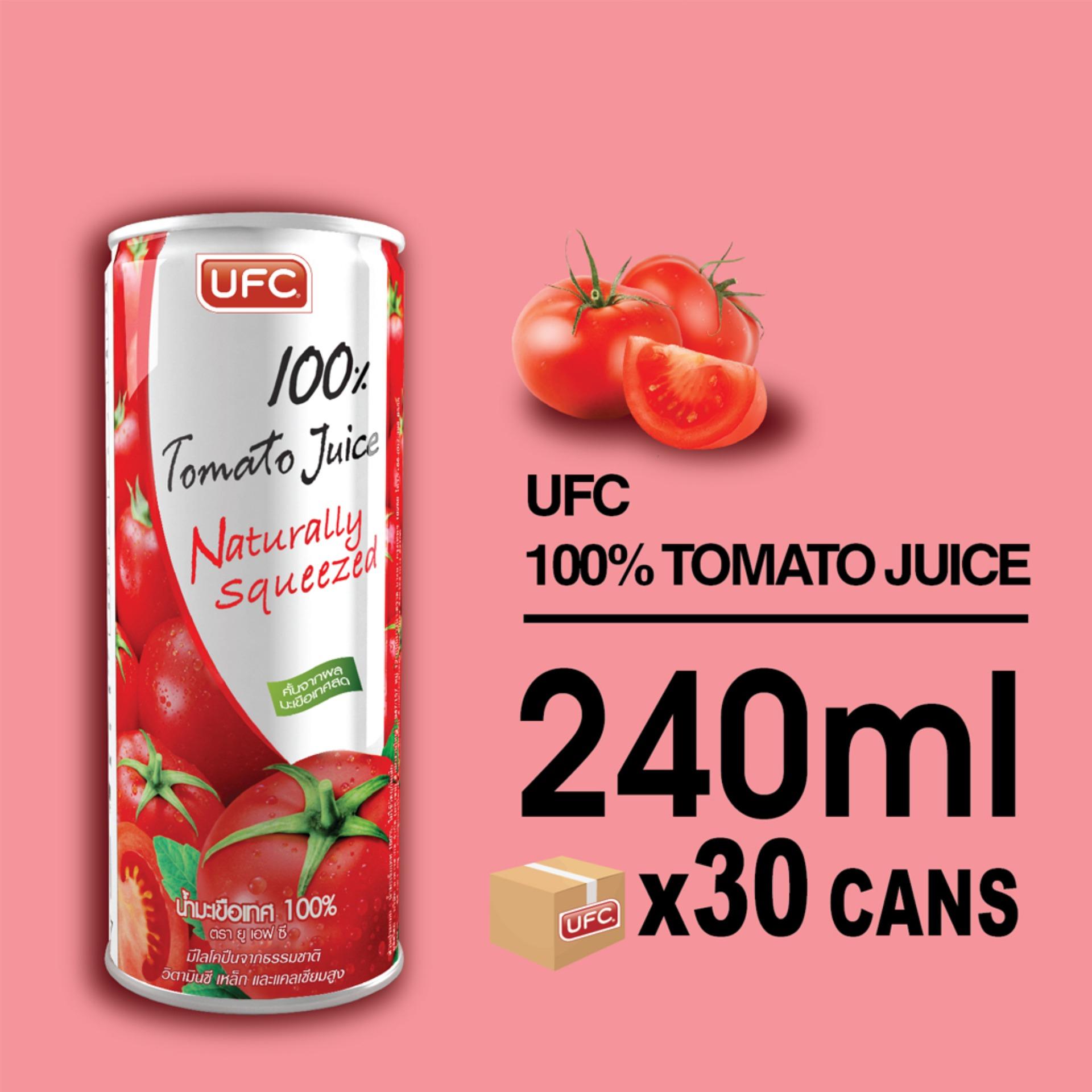 UFC 100% Tomato Juice ยูเอฟซี น้ำมะเขือเทศ 100$0 มิลลิลิตร X 30 กระป๋อง