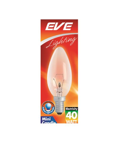 มาใหม่ | EVE หลอดไส้ทรงจำปา ใส ขั้วเกลียวเล็ก Edison 40W E14 สีขาว มาใหม่ | EVE หลอดไส้ทรงจำปา ใส ขั้วเกลียวเล็ก Edison 40W E14 สีขาว