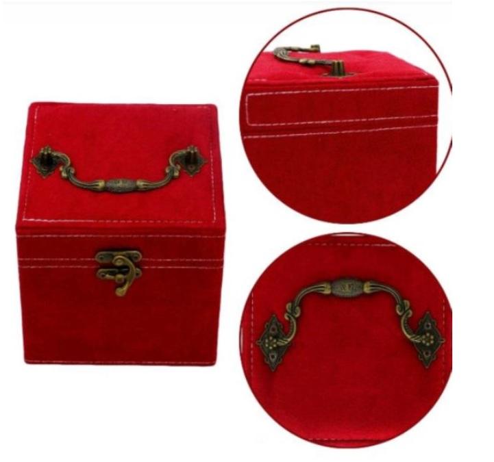 กล่องใส่เครื่องประดับ ด้านใน 3 ชั้น กำมะหยี่ (สีชมพู,ม่วง,แดง) jewelry box