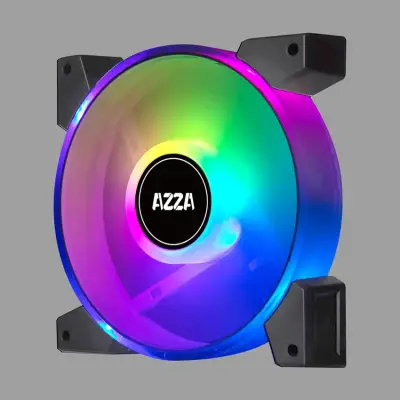 AZZA PWM Fan Case 120mm. HURICANE II Dual Ring Digital RGB - Black