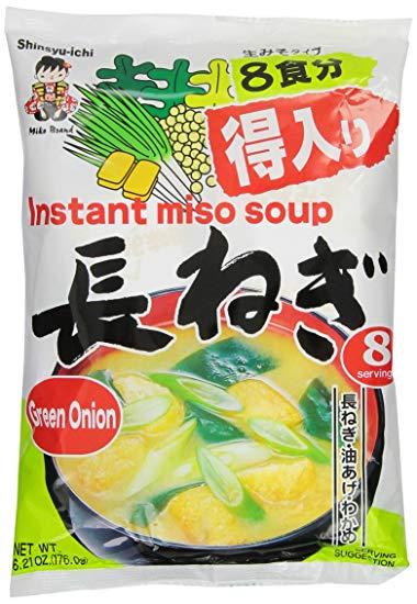 Shinsyuich Instant Miso Soup Naganegi ซุปมิโซะเต้าเจี้ยวกึ่งสำเร็จรูปผสมต้นหอม 176 กรัม