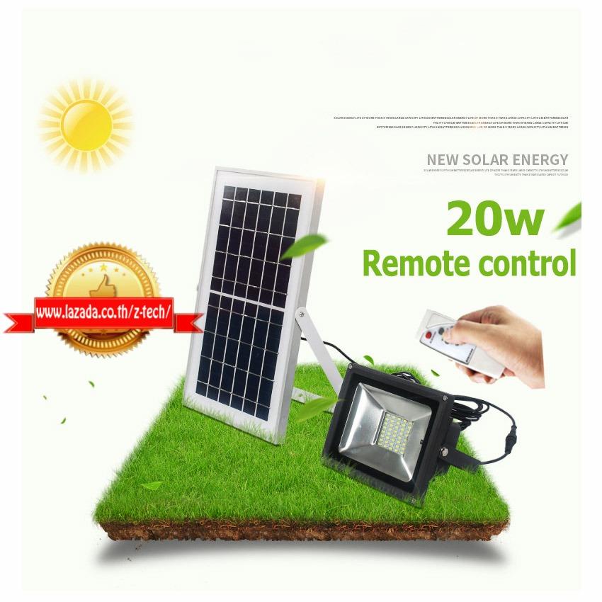 Solar light Spotlights 40LED 20W ไฟติดผนังโซล่าเซลล์พลังงานแสงอาทิตย์ remote control