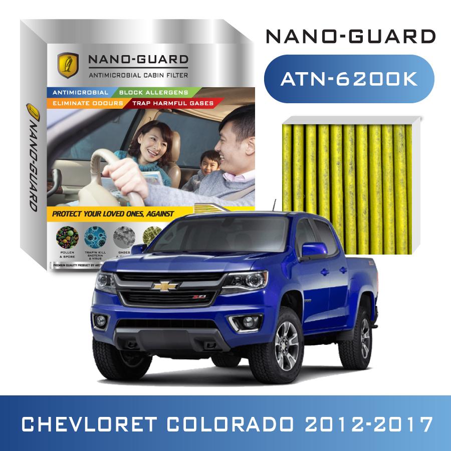 กรองแอร์ Chevrolet Colorado (2012-2019) ATN-6200K ( ARCTIC NANO-GUARD FILTER  ฆ่าเชื้อโรค + ดูดกลิ่นเหม็น + ดักสารก่อภูมิแพ้)