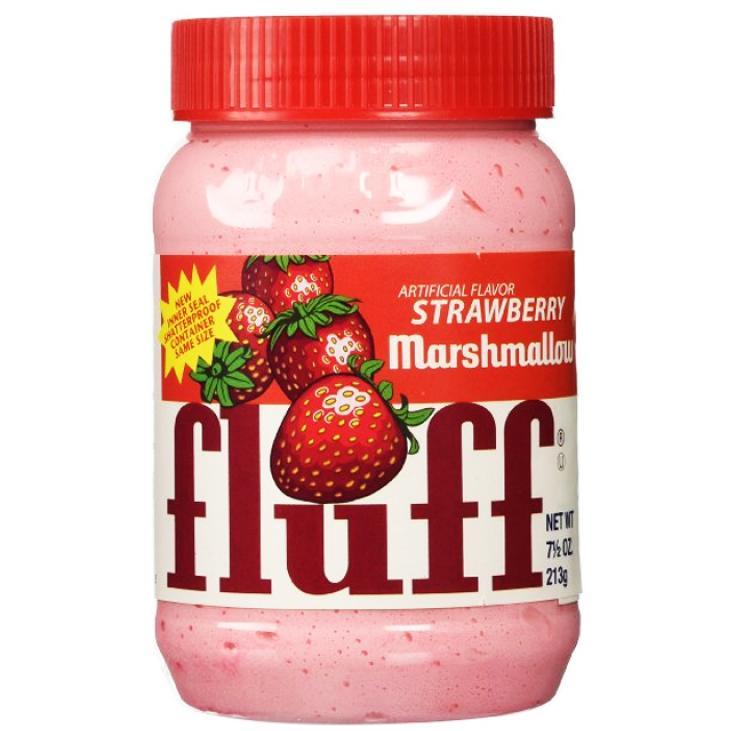 FLUFF Strawberry Marshmallow Spreads (USA Imported) ฟลัฟฟ์ สตอเบอรี่ มาร์ชแมลโลว์แบบครีม​ สเปรดขนมปัง