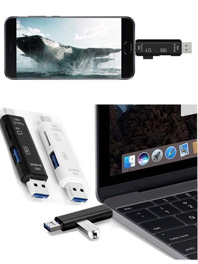 Protable USB 3.1 Type C / USB / Micro USB SD TF Memory Card Reader OTG Adapter