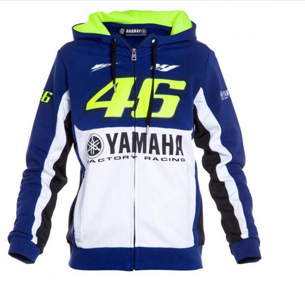 เสื้อแจ็คเก็ต  เสื้อมีฮู้ด Yamaha น้ำเงินขาว