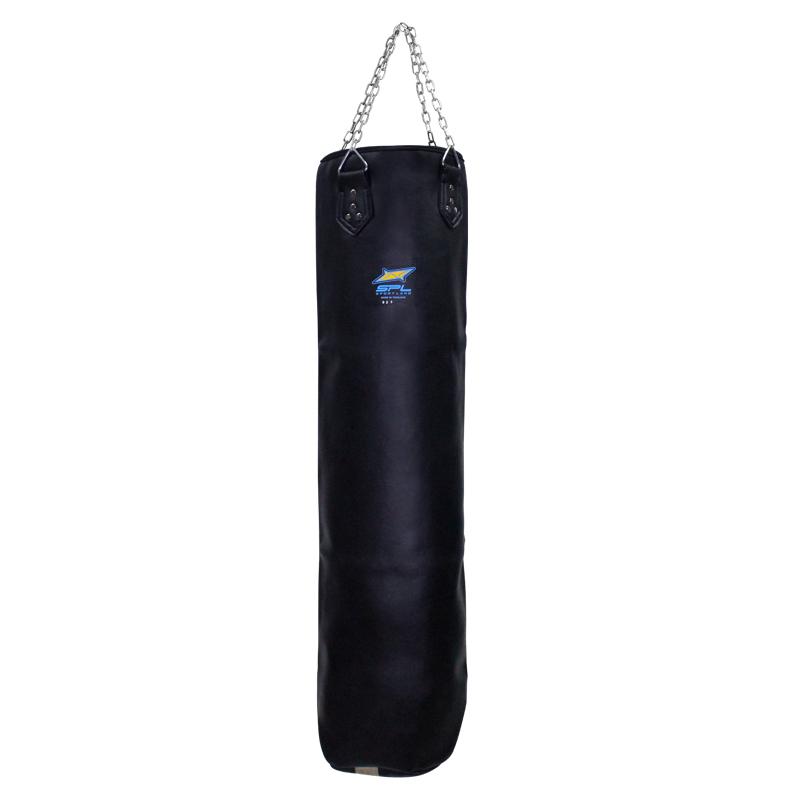 SPORTLAND กระสอบหนัง Punching Bag PU 2 Lining 45x140cm SP023 (พร้อมอัดกระสอบ) แถม ผ้าพันมือติดเทป SPL Boxing Hand Wraps