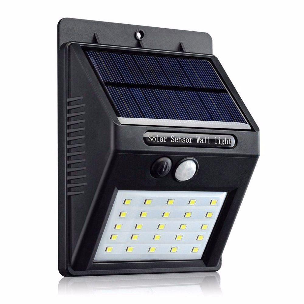 Homex โคมไฟแบบติตตั้งผนัง พลังงานแสงอาทิตย์ Motion Sensor Solar Power Led Light Outdoor Garden Wall Lamp Waterproof