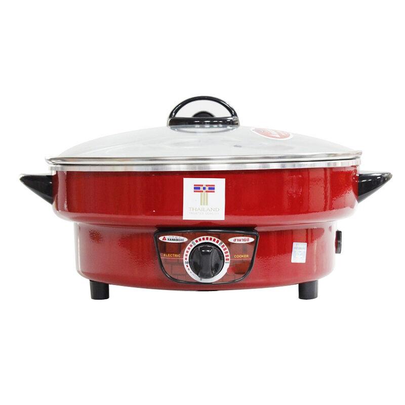 HANABISHI กระทะไฟฟ้า 12 นิ้ว รุ่น HEP-19 - สีแดง