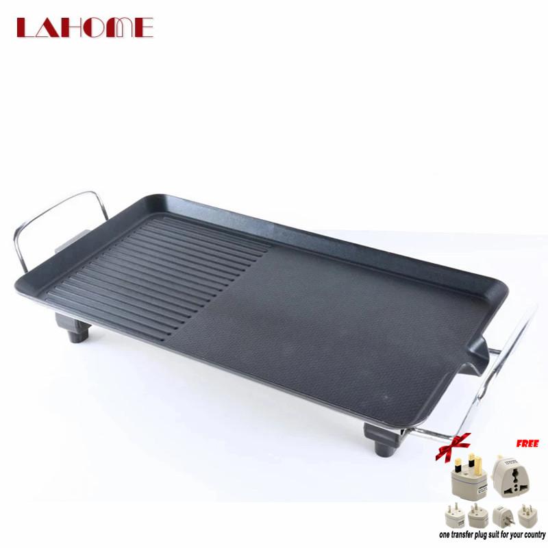 LAHOME Korean Electric Hotplate Electric Heating Oven Multifunctional Barbecue Machine (S, 49*24cm)