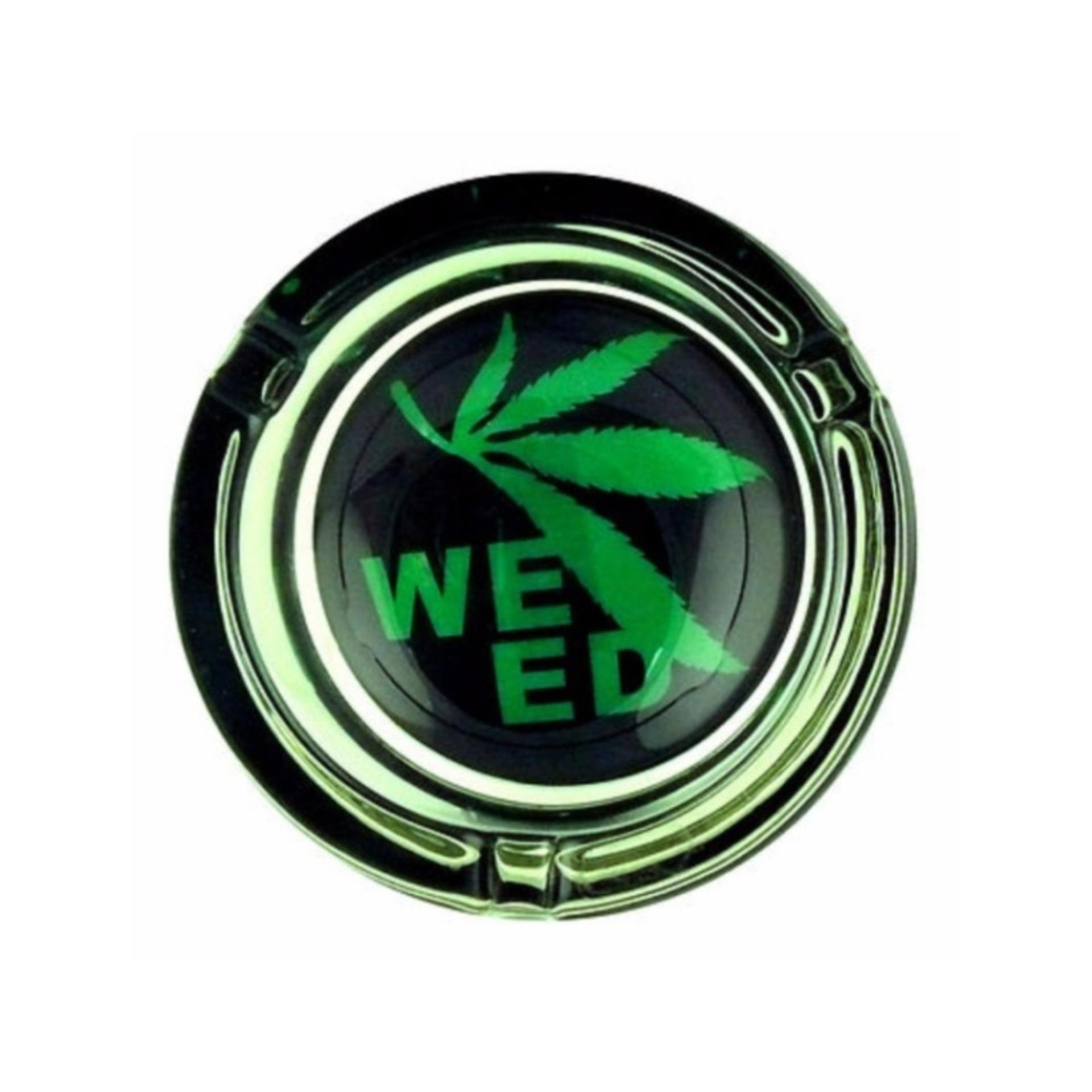 ที่เขี่ยบุหรี่แก้ว Legalize WE ED Round Glass Ashtray 420 Design