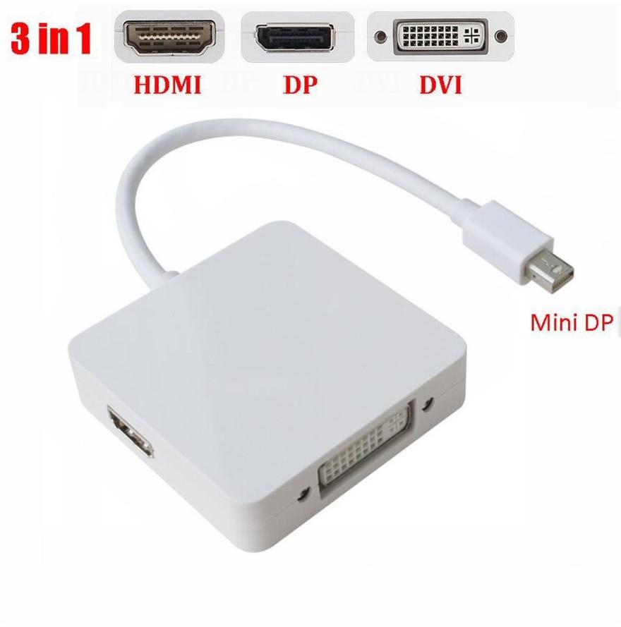 Thunderbolt Mini Display Port To Hdmi / Display / Dvi 3 In 1 สำหรับ Macbook/pro/air/imac และ Microsoft Surface By Zeed Spy Shop