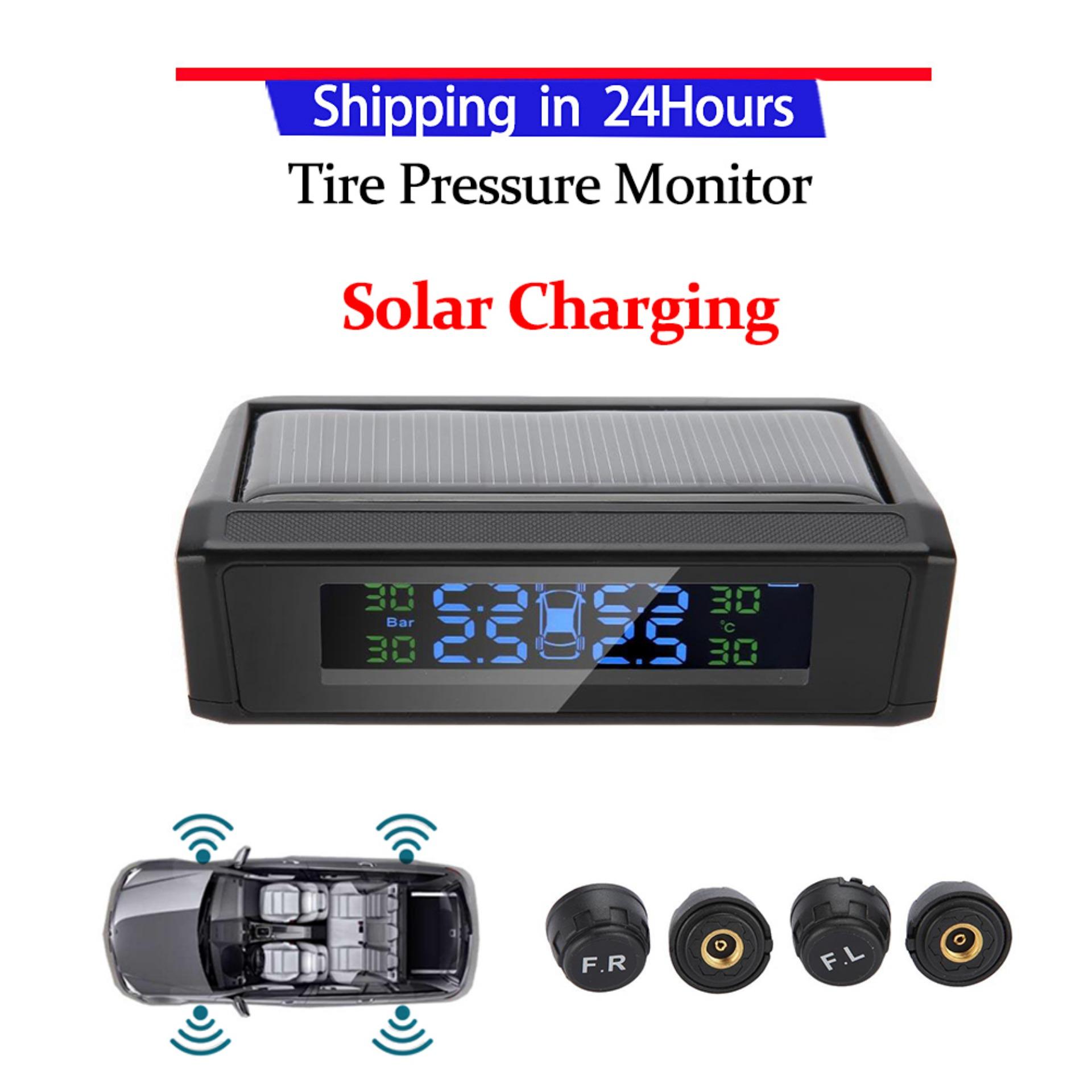 Wireless SOLAR แรงดันยาง TMPS เครื่องวัดความดันลมยางจอแอลซีดีนาฬิกาปลุก 4 เซ็นเซอร์ภายนอก - INTL Wireless SOLAR แรงดันยาง TMPS เครื่องวัดความดันลมยางจอแอลซีดีนาฬิกาปลุก 4 เซ็นเซอร์ภายนอก - INTL