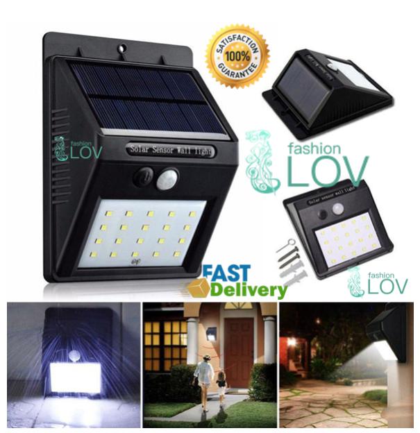 LOV Solar motion sensor light ไฟติดผนังโซล่าเซลล์พลังงานแสงอาทิตย์ 20 led