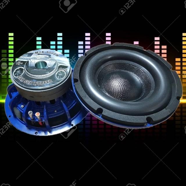 LXJ ดอกลำโพงรถยนต์ซัฟวูฟเฟอร์ 10 นิ้ว วอยซ์คู่ (4+4 ohm)1000w car subwoofer วัตต์