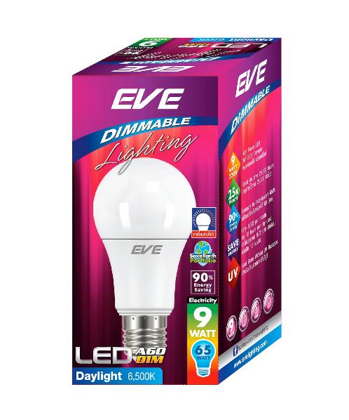 มาใหม่ | EVE หลอดแอลอีดี A60  ปรับหรี่แสง 9W เดย์ไลท์ E27 ขาว