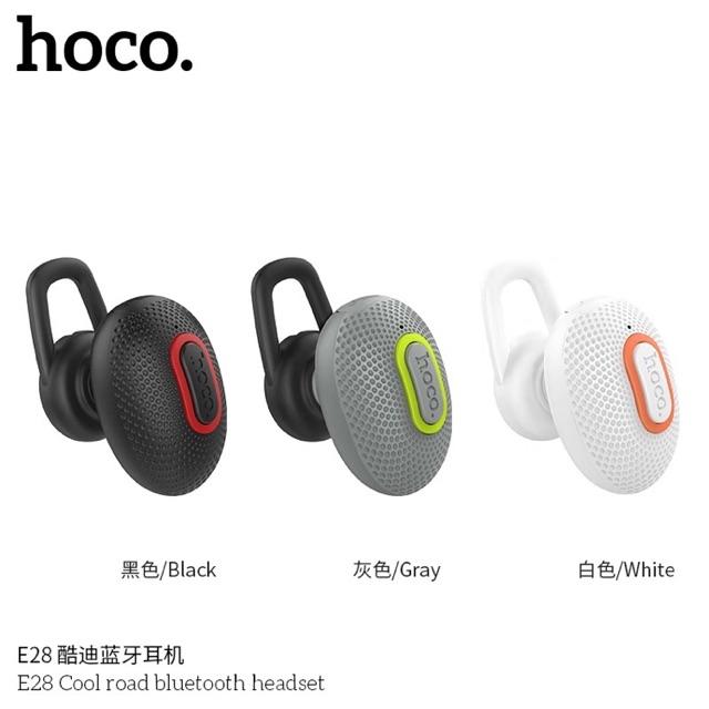 HOCO E28 หูฟังbluetooth แบบสอดรุ่น cool road Bluetooth headset single ear น้ำหนักเบามาก เวอร์ชั่นbluetooth 4.1 mini hidden มีแบตในตัว **ของแท้ มีประกัน**
