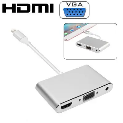 Lightning to Digital AV Video HDMI/HDTV/VGA/Audio cable Adapter For iPhone 6 6S 7 7 Plus Ipad Air Mini pro projector