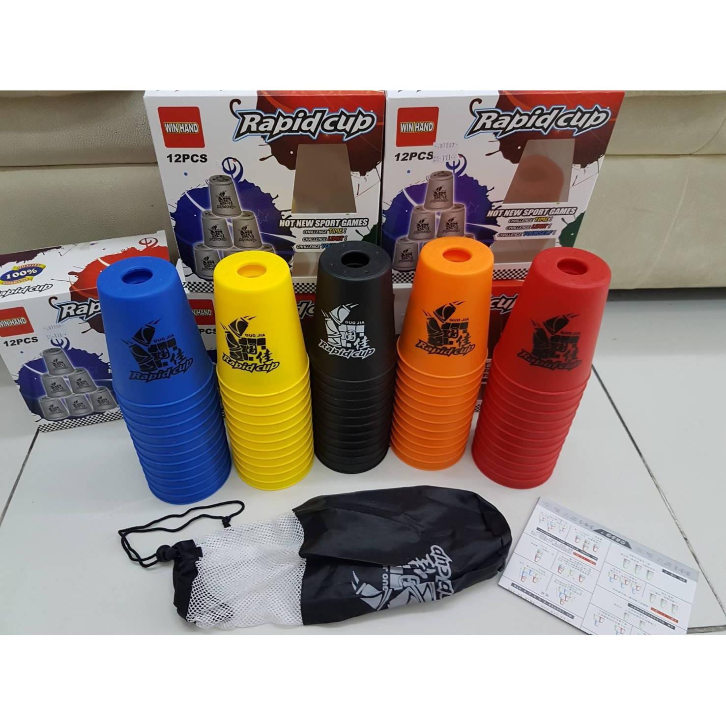 RAPID CUP ของเล่น แก้ว สปีดสแต็ค RAPID CUP พร้อมที่หิ้วเก็บแก้ว 12ใบ RAPID CUP ของเล่น แก้ว สปีดสแต็ค RAPID CUP พร้อมที่หิ้วเก็บแก้ว 12ใบ