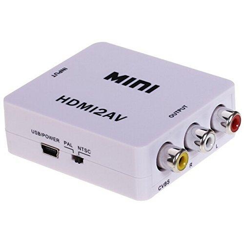 Image result for Mini HD Video Converter HDMI To AV 3RCA HD Audio Video Converter Support NTSC and PAL Output