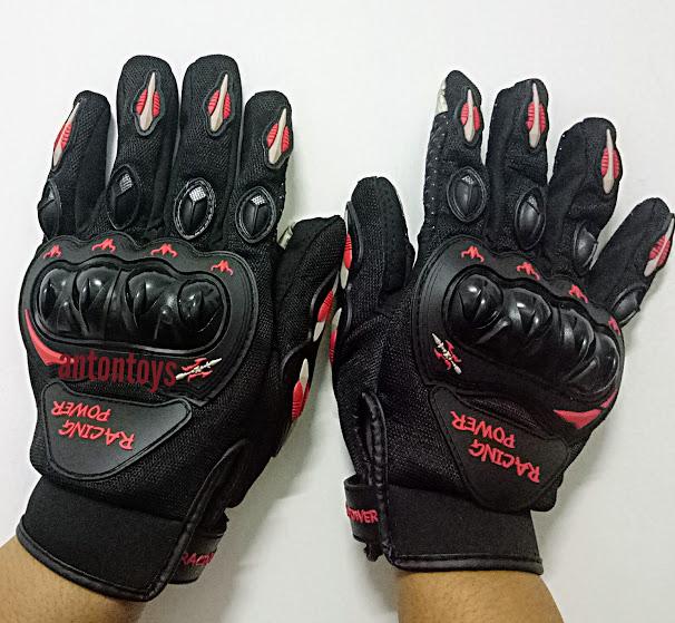 Racing Power ถุงมือขับมอไซค์ รุ่นทัสกรีนไซค์ L (สีแดง)