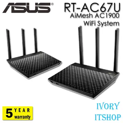RT-AC67U (2 Pack) AiMesh AC1900 WiFi System/ivoryitshop
