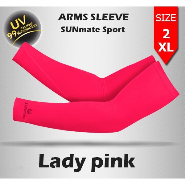 ปลอกแขนกันแดด SUNmate กันยูวี-uv 99% รุ่น-Shadow Cool สีชมพู (Lady pink)