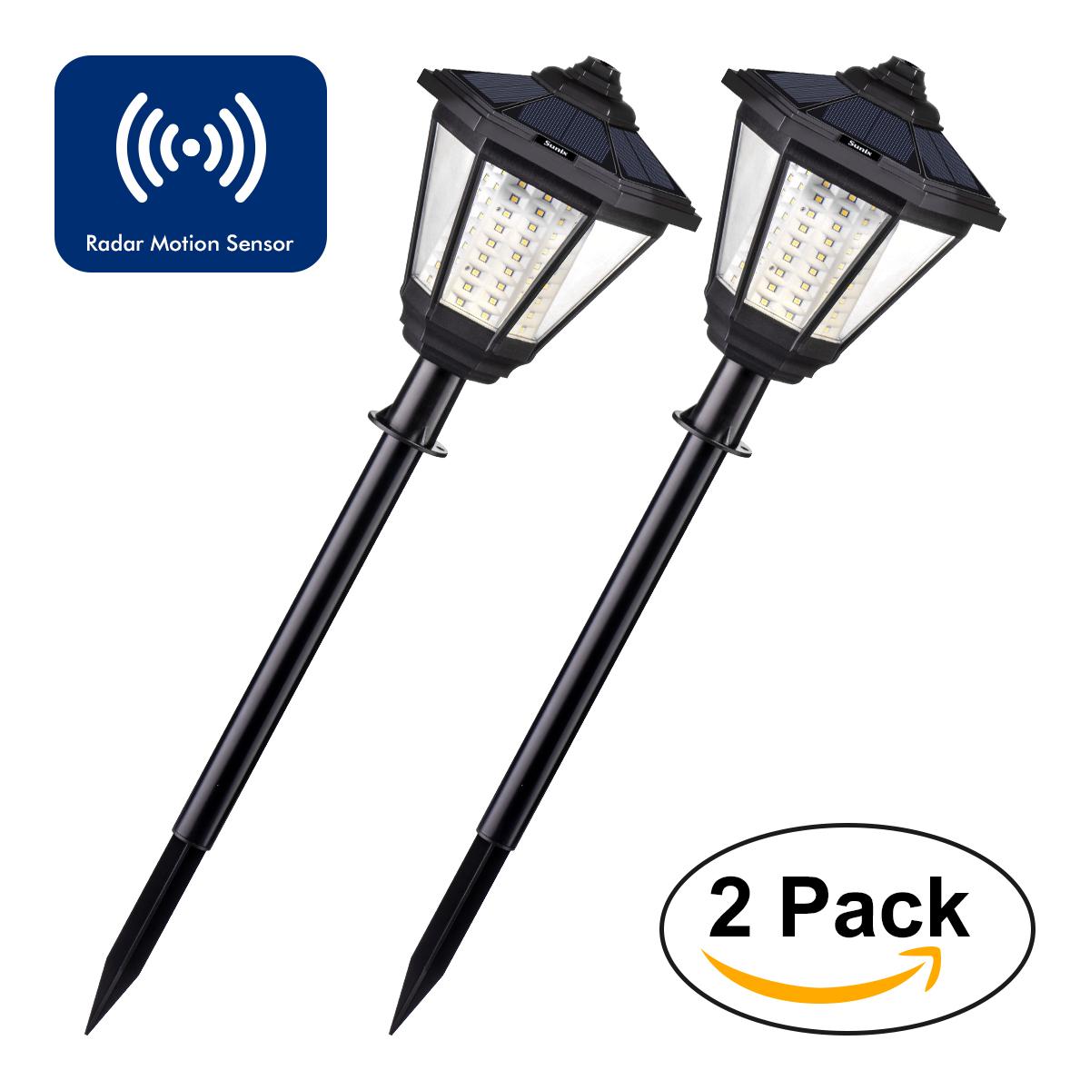 Sunix 108 LED ไฟฉายกันน้ำ สำหรับ สวนกลางแจ้งด้วย Radar Motion Sensor เปิด / ปิดอัตโนมัติ (2 Pack) Sunix 108 LED ไฟฉายกันน้ำ สำหรับ สวนกลางแจ้งด้วย Radar Motion Sensor เปิด / ปิดอัตโนมัติ (2 Pack)