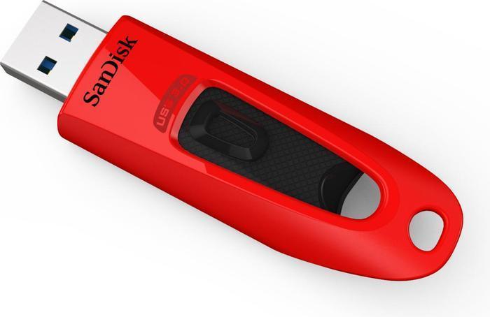 SanDisk Ultra USB 3.0 Flash Drive CZ48 32GB USB3.0 Red stylish sleek design 5Y ( แฟลชไดร์ฟusbFlash Drive )