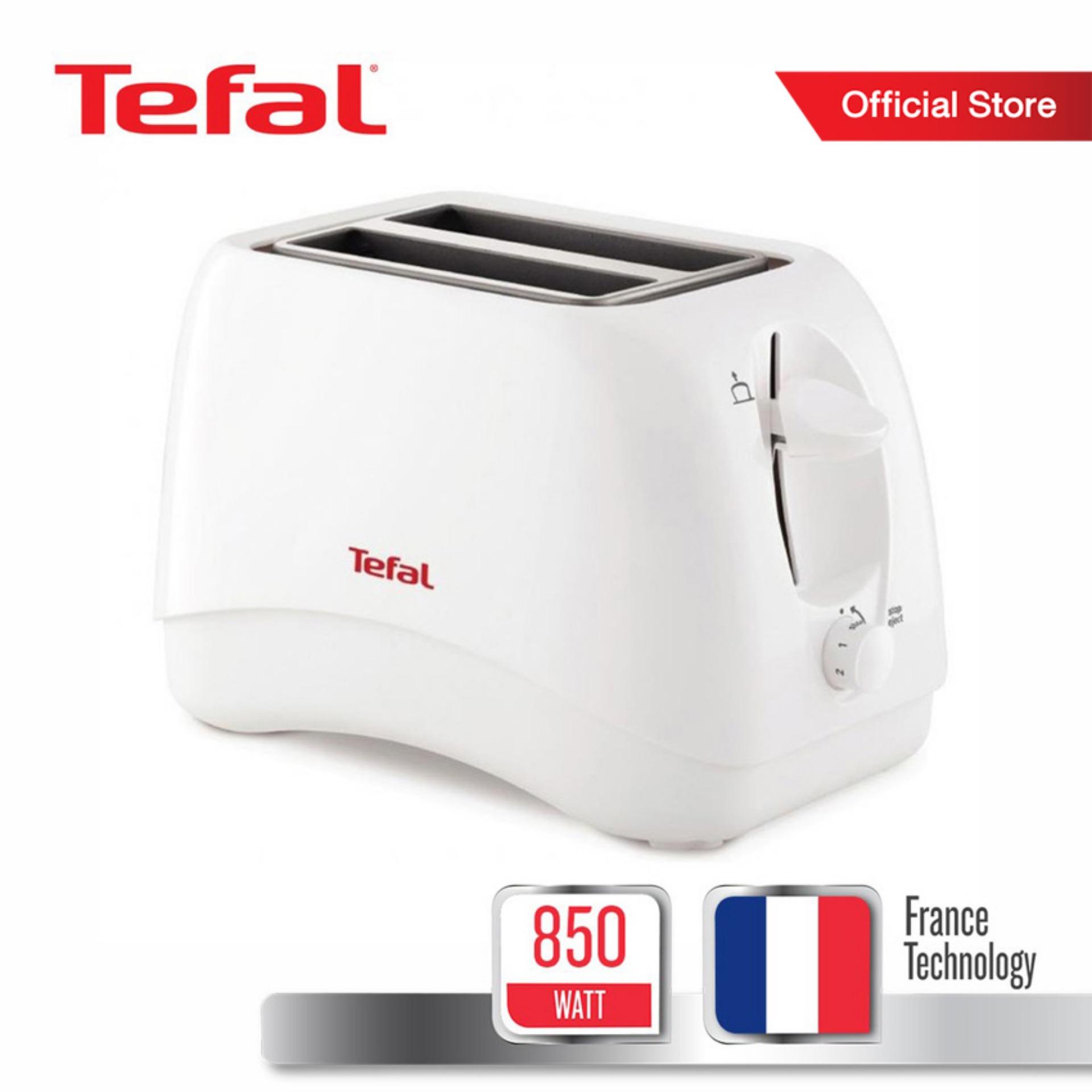 Tefal เครื่องปิ้งขนมปัง กำลังไฟ 850 วัตต์ รุ่น TT1321 -White Toaster ปิ้งขนมปัง ปรับความร้อนได้ มีถาดรองเศษขนมปัง มีฝาปิด เครื่องใช้ไฟฟ้า เครื่องใช้ไฟฟ้าในครัว ขนมปังปิ้ง