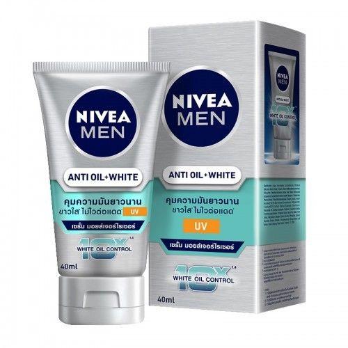 NIVEA Men Anti Oil - White Serum Moisturizer Skin Whitening Oil Control UV นีเวีย เมน ไวท์ ออย คอนโทรล ยูวี เซรั่ม มอยส์เจอร์ไรเซอร์ 40ml.