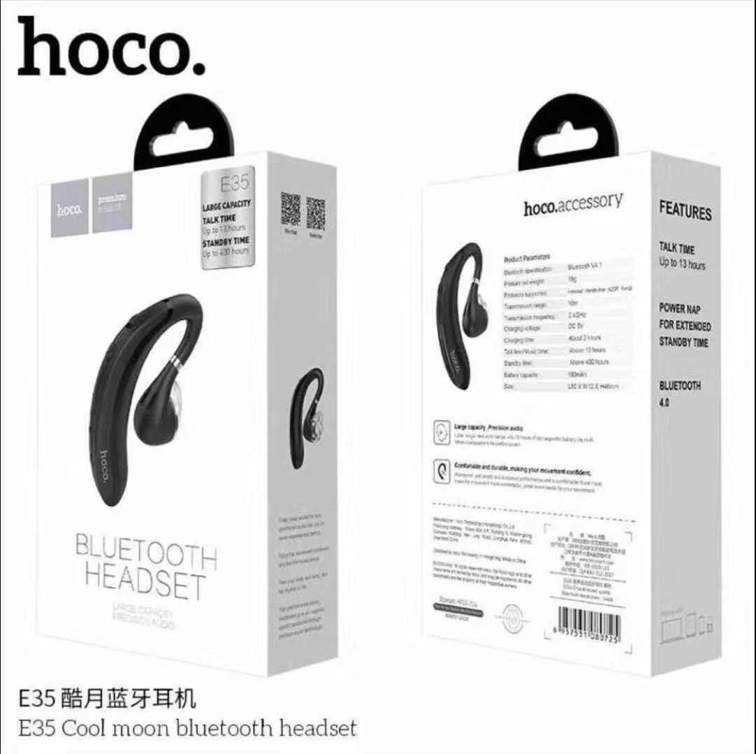 ของแท้ 100% Hoco E35 หูฟังบลูธูท สมอลทอล์คไร้สายCool Moon Wireless Earphone Headset Bluetooth V4.1