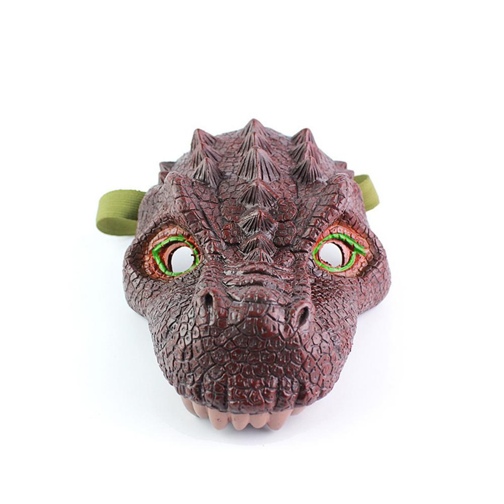 หน้ากากไดโนเสาร์ชุดวันฮาโลวีนตลกและของเล่นสั่งการด้วยเสียง prank Tyrannosaurus Rex Triceratops