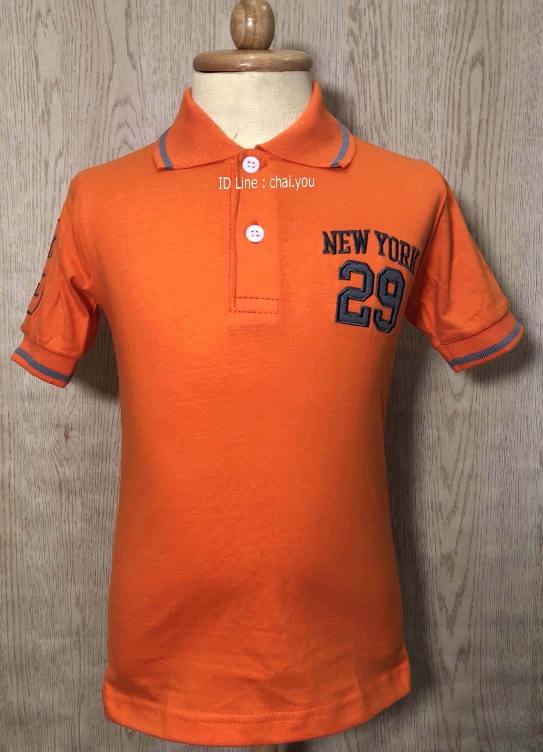 เสื้อโปโลเด็ก  ปัก NEW YORK 29 #สินค้าพร้อมส่ง#
