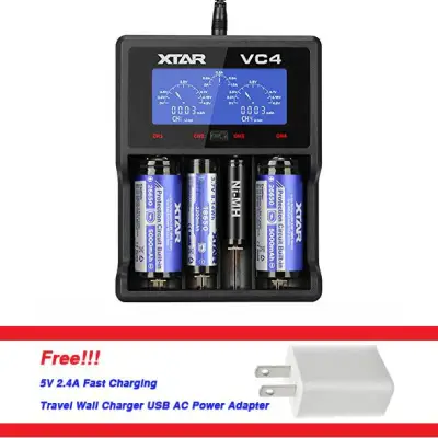 XTAR VC4 Charger with LCD Display For Li-ion/Ni-MH battery (not include batteries)